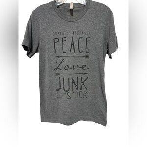 Bella Canvas Heather Gray Tee With Junk Stock Logo In Women's Size S
